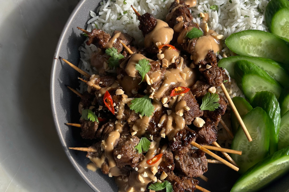 Pineapple Beef Satay w/ Peanut Sauce – Grand View Beef