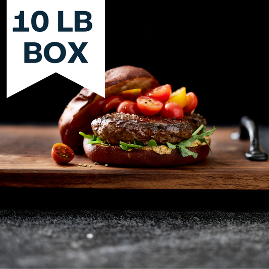 Grass Fed Beef Patties – 10 LB Box