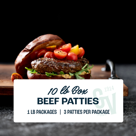 Grass Fed Beef Patties – 10 LB Box