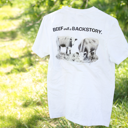 Beef with a Backstory T-Shirt (color: white)