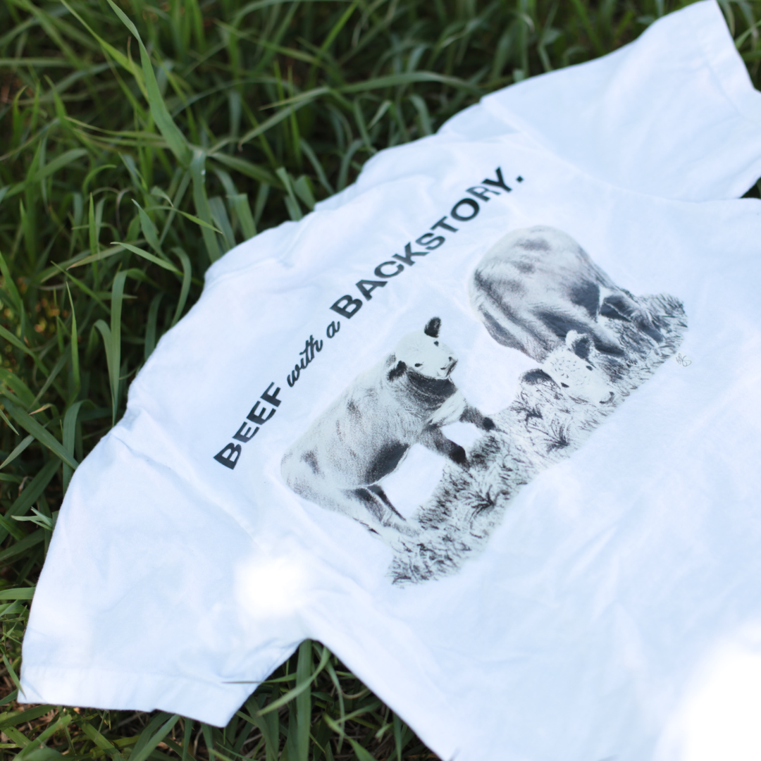 Beef with a Backstory T-Shirt (color: white)