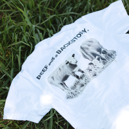 Beef with a Backstory T-Shirt (color: white)